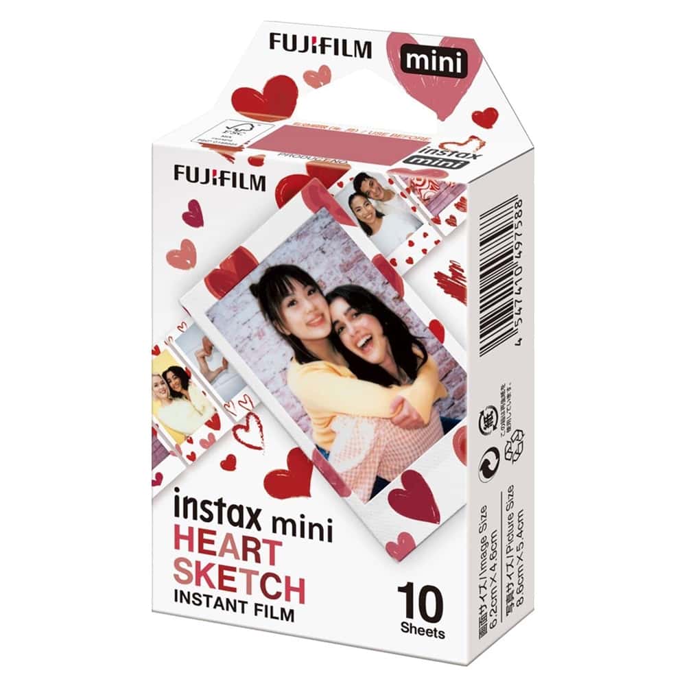 富士 FUJIFILM 拍立得底片 instax mini 手繪愛心 手繪 愛心 底片 拍立得 圖樣 膠片