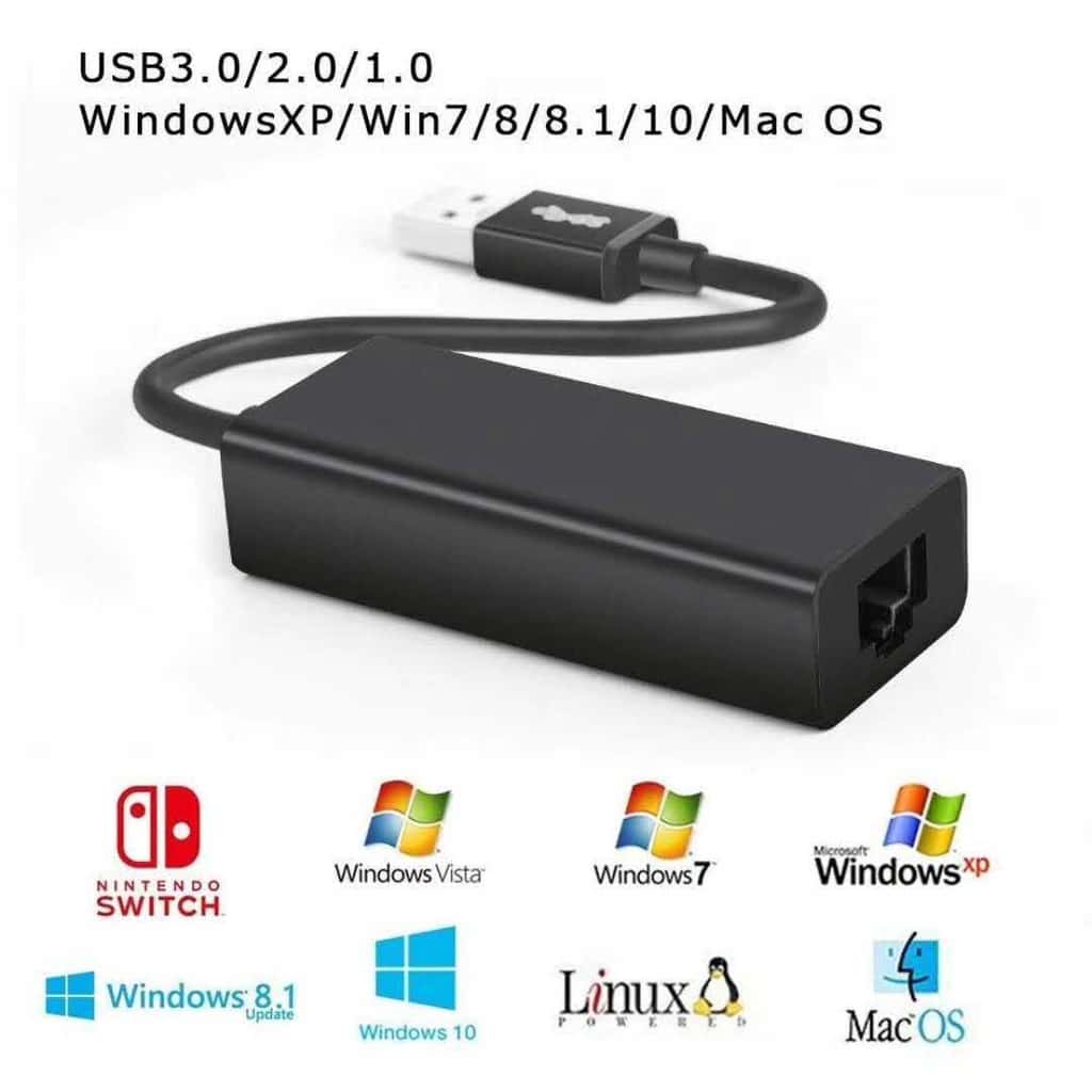 NS Switch USB轉有線網路 網路卡1000M USB3.0 WiiU PC MacOS MB